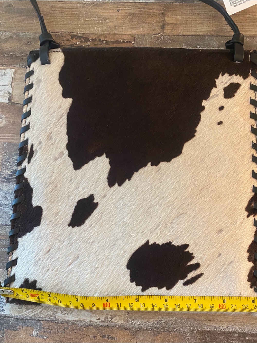 Fossil Brown & White Cowhide Crossbody Bag - Picture 10 of 12